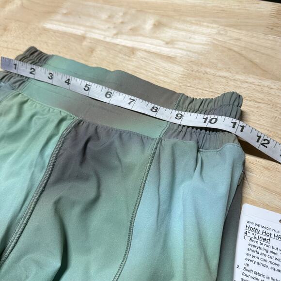 Lululemon Hotty Hot High-Rise Lined Short 4" Chroma Drift Green Size 2 NWT - Picture 10 of 12
